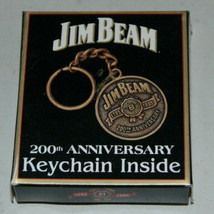 Vintage Brass Jim Beam Keychain 200th Anniversary In Original Box 1995 - £12.57 GBP