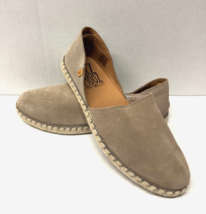 MIZ MOOZ WOMEN&#39;S SLIP ON SUEDE ESPADRILLE FLATS TAUPE  38EU / 8US  # K-20 - $78.21
