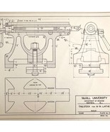 McGill University Lathe Tailstock 1965 Mechanical Drawing Print Engineer... - $40.99 CAD