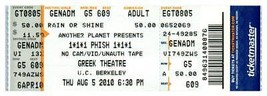 Etui Phish Pour Untorn Concert Ticket Stub August 5 2010 Academy De Cali... - $44.54