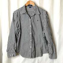 Chaps Womens Ralph Lauren Striped Dress Shirt Top Blouse Sz XL - £14.02 GBP