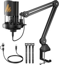 Maono Usb Condenser Microphone-Studio Mic With Shock Mount, Boom Arm,, P... - $220.92