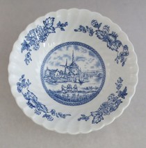 2 Johnson Brothers England Tulip Time Blue White Background 6-1/4&quot; Cereal Bowls - £11.84 GBP