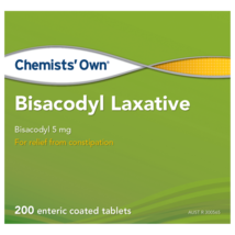 Chemists’ Own Bisacodyl Laxative 200 Tablets - $81.21