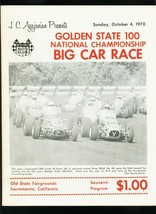 Golden State 100 National Championship Big Car Race PROGRAM--10/4/70 Sacramento - £59.29 GBP