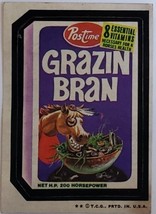  1974/ 6th S TOPPS WACKY sticker Postime Grazin Bran for horses health - $1.95