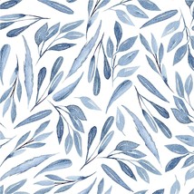 The Unigoos Watercolor Leaf Peel And Stick Wallpaper Is A 17&quot; X 118&quot; Roll Of - £25.15 GBP
