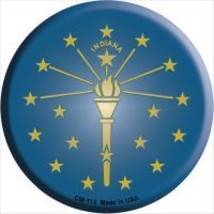 Indiana State Flag Novelty Circle Coaster Set of 4 - £15.94 GBP