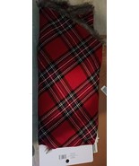 Ashland 48&quot; Christmas Tree Skirt red plaid new with tags felt lined - $33.61 CAD