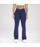 High-Waisted Flared Yoga Pants with V-Crossover Waistband - $38.99