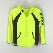 Justice Active Dance Girl&#39;s 8/10 Neon Yellow Zip-Up Stretch Hoodie Sweat... - $3.88