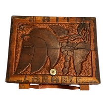 Hand-Carved Haitian Wooden Box – Intricate Design (11¾" x 9" x 4½") - $437.06 MXN