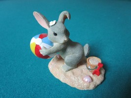 CHARMING TAILS BY FITZ &amp; FLOYD FIGURINE &quot; BEACH BUNNY&quot; INSPIRATIONAL    - $24.75