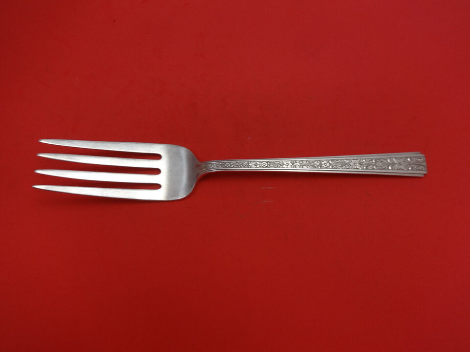 Primary image for Chased Classic by Lunt Sterling Silver Cold Meat Fork Large 9 1/8" Serving