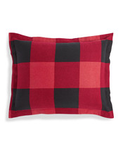 Martha Stewart Collection 100% Cotton Buffalo Plaid Flannel Standard Pillow Sham - £44.04 GBP