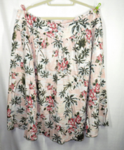 Torrid Plus Sz 22 Floral Tropical Hawaiian Print Cotton Blend Midi Skirt,Pockets - £31.38 GBP