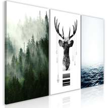 Tiptophomedecor Stretched Canvas Nordic Art - Chilly Nature - Stretched &amp; Framed - £79.91 GBP+