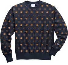 Champion Sweatshirt Adult XL X Large Reverse Weave All Over Logo Print S... - £19.27 GBP