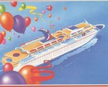 Celebration 11&quot; x 14&quot; Ship Print Carnival Cruise Lines 1980&#39;s &amp; Envelope - $38.56