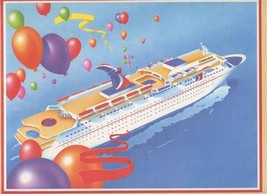 Celebration 11&quot; x 14&quot; Ship Print Carnival Cruise Lines 1980&#39;s &amp; Envelope - £30.82 GBP