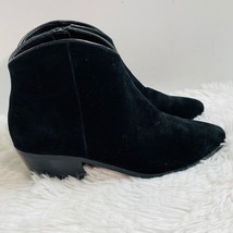 Banana Republic Black Suede Ankle Boots Booties Size 7 - £22.15 GBP