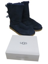 Ugg Bailey Women&#39;s Bow Boots Navy Blue Size 10 w/ Cleaning Kit - NEW - £111.68 GBP