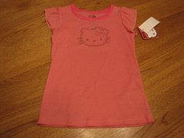 Girls Hello Kitty HK52568 ribbed pink t shirt 6X NWT ^^ - £5.89 GBP
