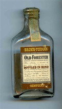 Old Forester Kentucky Straight Bourbon Whiskey Miniature Glass Bottle 1930&#39;s - $57.42