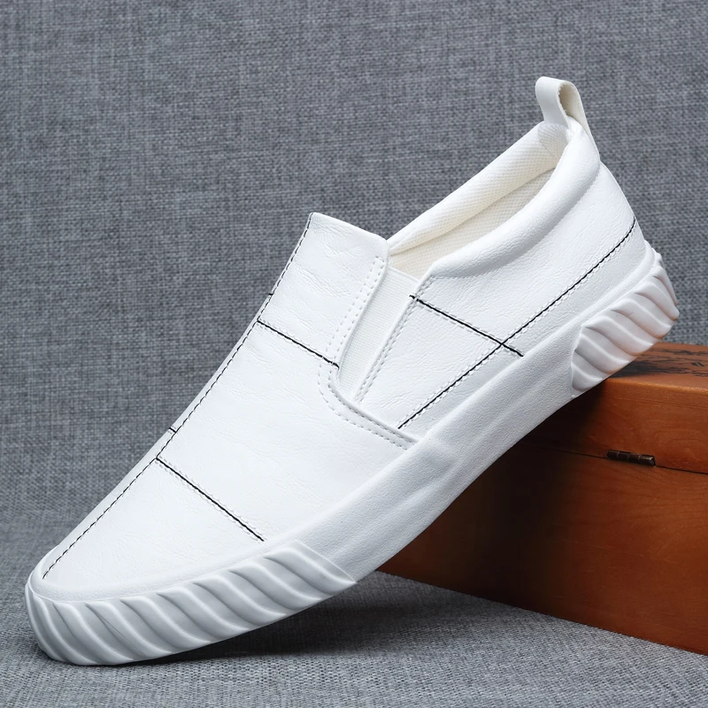 Men Shoes Leather Casual Spring Autumn New Designer Fashion Leisure Loaf... - $50.12