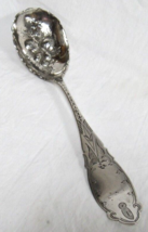 1860 PA Joseph J Bowman Scalloped Coin Silver 8 5/8&quot; Strawberry Spoon 90... - $79.19