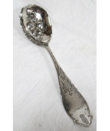 1860 PA Joseph J Bowman Scalloped Coin Silver 8 5/8&quot; Strawberry Spoon 90... - £62.75 GBP