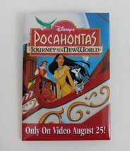 Vintage Disney&#39;s Pocahontas Journey To A New World Movie Promo Pin Button - $8.25