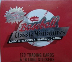 1986 Fleer Classic Miniatures Mini Team Set Baseball Cards U You Pick From List - $1.25+