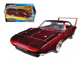 1969 Dodge Charger Daytona Red &quot;Fast &amp; Furious 7&quot; (2015) Movie 1/24 Diecast Mode - £35.80 GBP