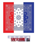 USA MADE Hav-A-Hank R/W/B US PAISLEY FLAG Bandana Face Mask Neck SCARF H... - £6.26 GBP