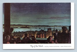 Top of the Mark Night View San Francisco CA California UNP Chrome Postcard N11 - £2.29 GBP