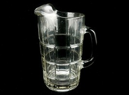 50 oz. Glass Pitcher, Anchor Hocking Vintage Tartan Pattern, Beer, Tea, Lemonade - £23.53 GBP