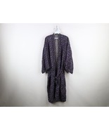 Vintage 90s Streetwear Mens One Size Faded Belted Geometric Silk Bath Robe - $54.40