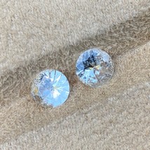 Pair Natural Colorless Sapphire 2.16 Cts Round Cut Loose Gemstone Sri Lanka - £574.20 GBP