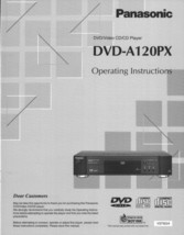 Panasonic DVD-A120PX DVD Player Owners Instruction Manual - $22.24