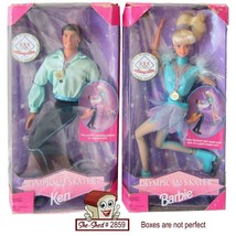 Barbie Ken Olympic Skater Barbie &amp; Ken Dolls Vintage 1997 damaged box - £22.38 GBP