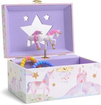 Jewelkeeper Girl&#39;S Musical Jewelry Storage Box With Spinning Unicorn, Glitter - £31.43 GBP