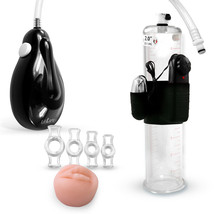 LeLuv eGrip 9 Inch Electric Handheld Penis Pump + Bullet, 4 Rings and Donut - £71.21 GBP+