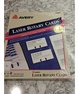 AVERY Laser Rotary Cards 5385 NEW  2  1/6&quot; x 4&quot;  8 cards/sheet 400 total - €12,93 EUR