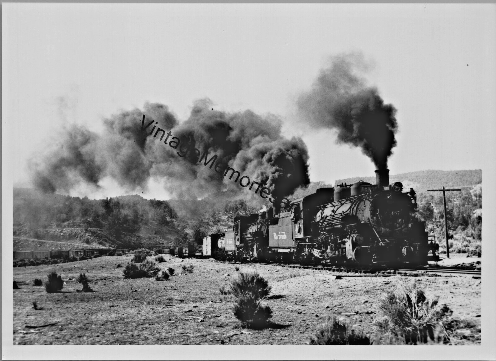 Vintage Rio Grande Railroad 487 Steam Locomotive 5