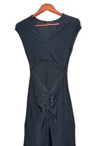 ASOS Design Black Maxi Dress with Cut Out At Waist Slinky 4 Petite - £15.96 GBP