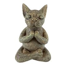 French Bulldog Meditating Yoga Pose Figurine 5.75 Inch Meditation Decor - $25.98