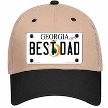 Best Dad Georgia Novelty Khaki Mesh License Plate Hat - £23.31 GBP