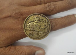 Vintage Ring Silver Ring Antique ring Brass God Shiva Ring - $117.81