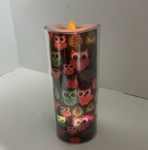 Silvestri Owls Halloween Candle Acrylic Battery Operated LED  high  - $16.38